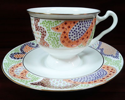 Чашка с блюдцем чайная  Айседора "Мариенталь оранжевый"