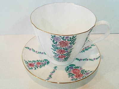 Чашка с блюдцем чайная Гвоздика "Маргаритки"