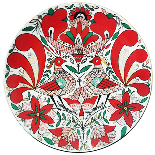 Тарелка декоративная Эллипс "Сказочная птица" 195