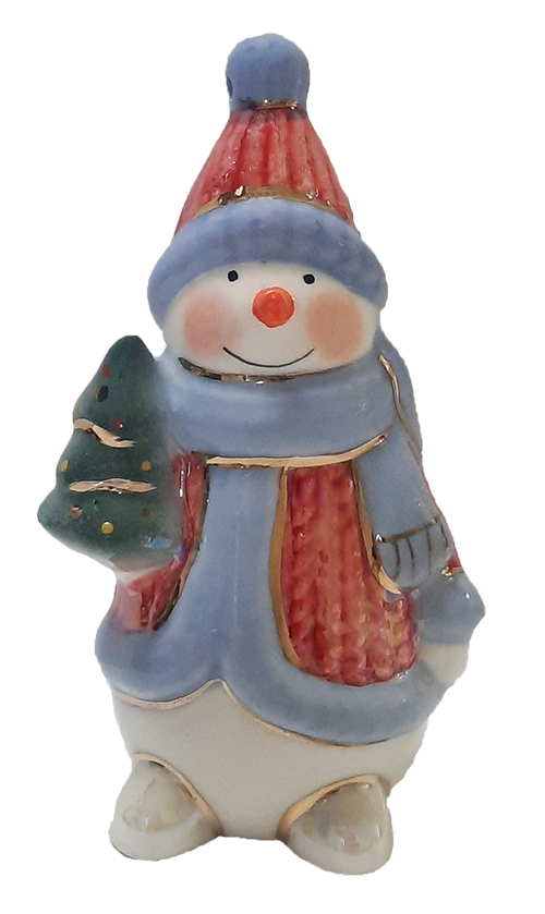 Снеговик с елкой