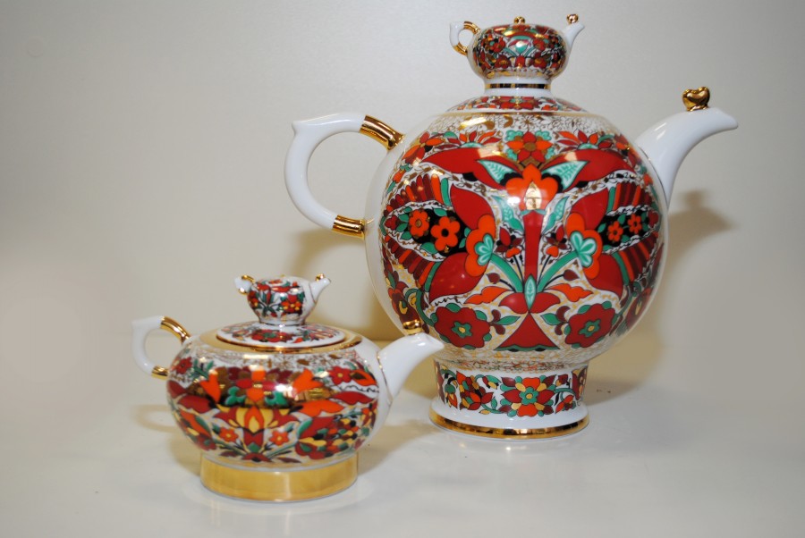 Комплект чайников Семейная "Красный петух"