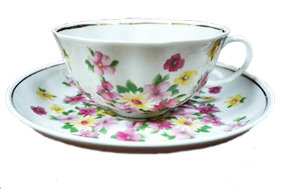 Чашка с блюдцем чайная Тюльпан "Летний"