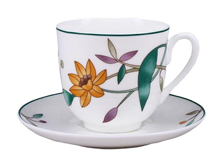 Чашка с блюдцем Ландыш "Гвоздика и нарцисс"