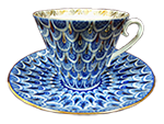Чашка с блюдцем чайная Лучистая "Незабудка"