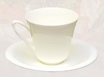 Чашка с блюдцем чайная Сад "Белый"