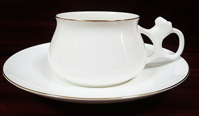 Чашка с блюдцем чайная Билибина "Золотой кантик"