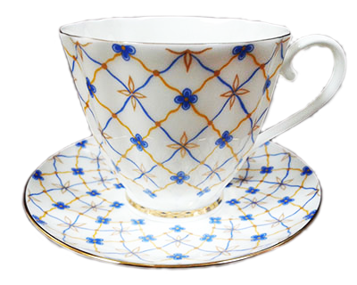 Чашка с блюдцем чайная Гвоздика "Ретро"