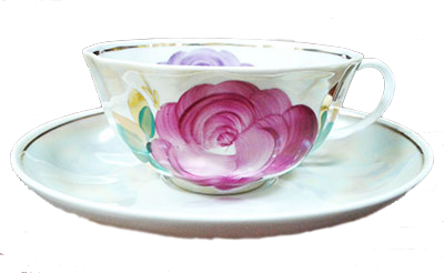 Чашка с блюдцем чайная Тюльпан "Свадебный"