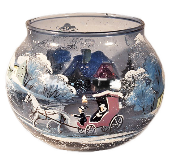 Подсвечник ваза шар "Повозка" из коллекции Сфумато.