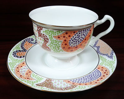 Чашка с блюдцем чайная  Айседора "Мариенталь оранжевый"