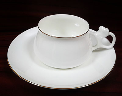 Чашка с блюдцем чайная Билибина "Золотой кантик"