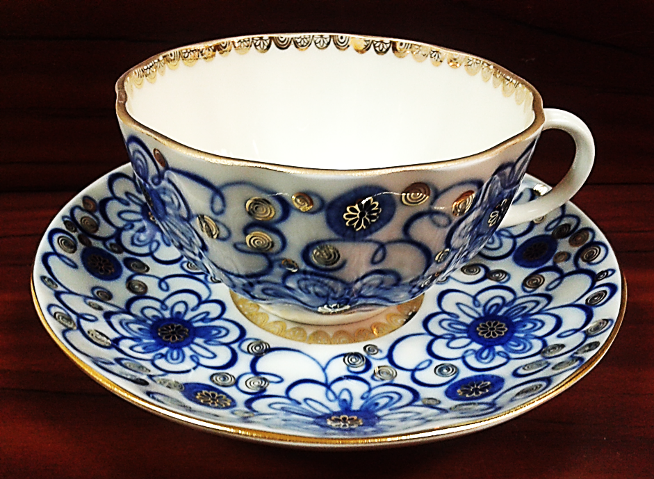 Чашка с блюдцем чайная Тюльпан "Вьюнок"
