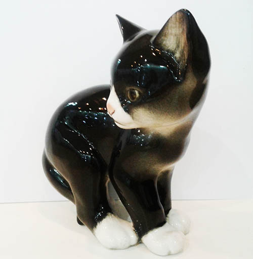 Скульптура "Кошка" черный