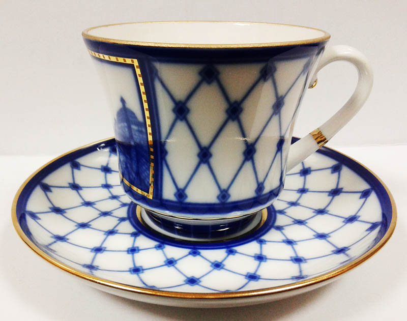 Чашка с блюдцем чайная Банкетная "Мост Пестеля"