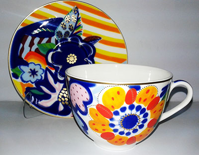 Чашка с блюдцем чайная Весенняя-2 "Аня"