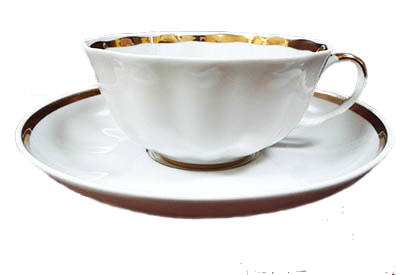 Чашка с блюдцем чайная Тюльпан "Московский с лентой"