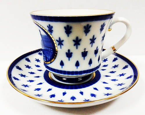 Чашка с блюдцем чайная Банкетная "Верхне-Лебяжий мост"
