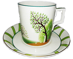 Чашка с блюдцем чайная Гербовая "Весна"