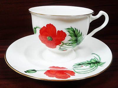 Чашка с блюдцем чайная Айседора "Кардинал"